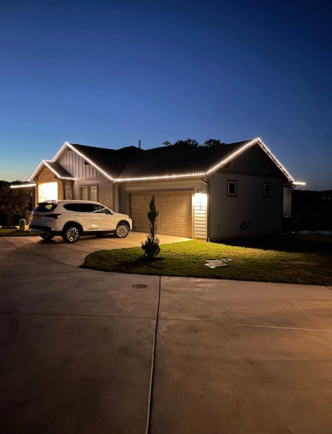 exterior lights installed in a home